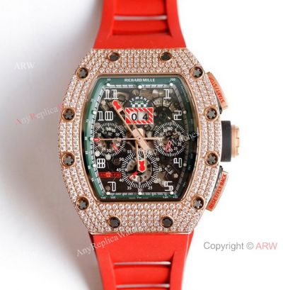 Diamond Richard Mille RM011-FM Felipe Massa Chronograph Watches Swiss AAA Replica
